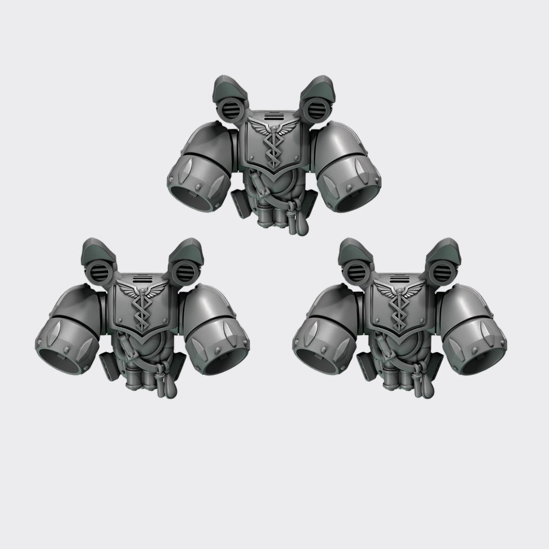 JetPack Crimson Lords J — bits de conversión sci-fi grimdark de Greytide Studio, resina 32mm sin pintar
