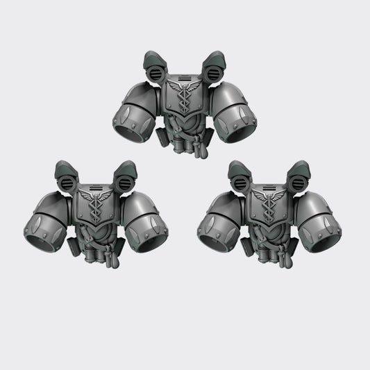 JetPack Crimson Lords J — bits de conversión sci-fi grimdark de Greytide Studio, resina 32mm sin pintar