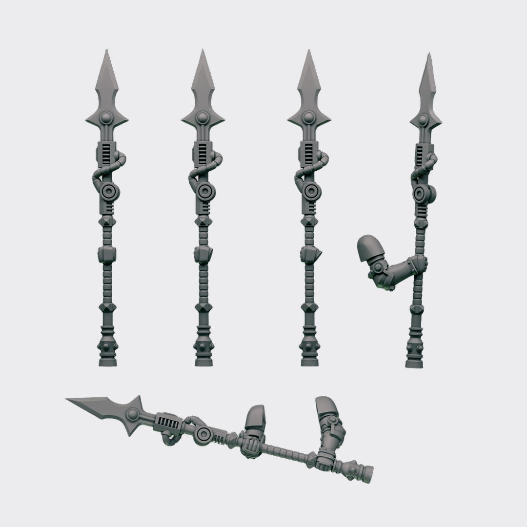Lanzas A — bits de conversión sci-fi grimdark de Greytide Studio, resina 32mm sin pintar