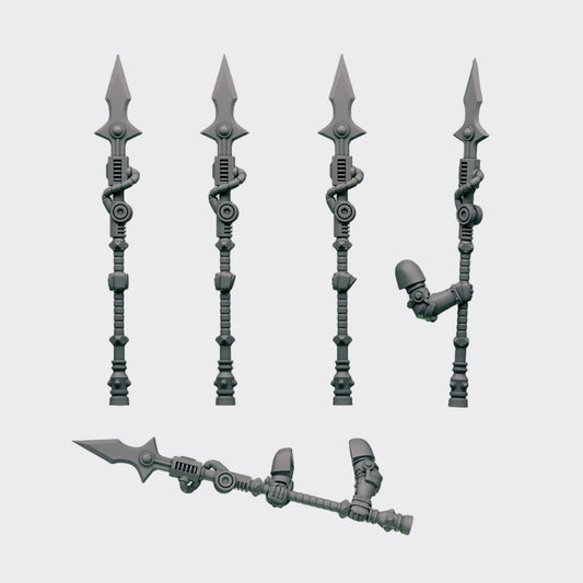 Lanzas A — bits de conversión sci-fi grimdark de Greytide Studio, resina 32mm sin pintar