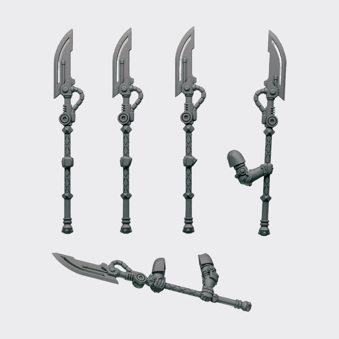 Lanzas B — bits de conversión sci-fi grimdark de Greytide Studio, resina 32mm sin pintar