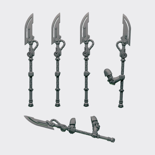 Lanzas B — bits de conversión sci-fi grimdark de Greytide Studio, resina 32mm sin pintar