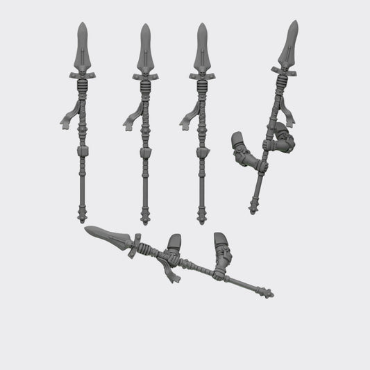 Lanzas C — bits de conversión sci-fi grimdark de Greytide Studio, resina 32mm sin pintar