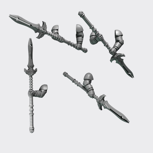 Lanzas Crimson Lords F — bits de conversión sci-fi grimdark de Greytide Studio, resina 32mm sin pintar