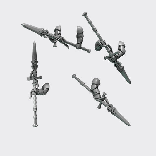 Lanzas Crimson Lords I — bits de conversión sci-fi grimdark de Greytide Studio, resina 32mm sin pintar