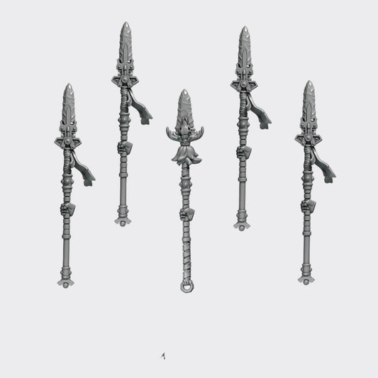 Lanzas Primal Hounds C — bits de conversión sci-fi grimdark de Greytide Studio, resina 32mm sin pintar