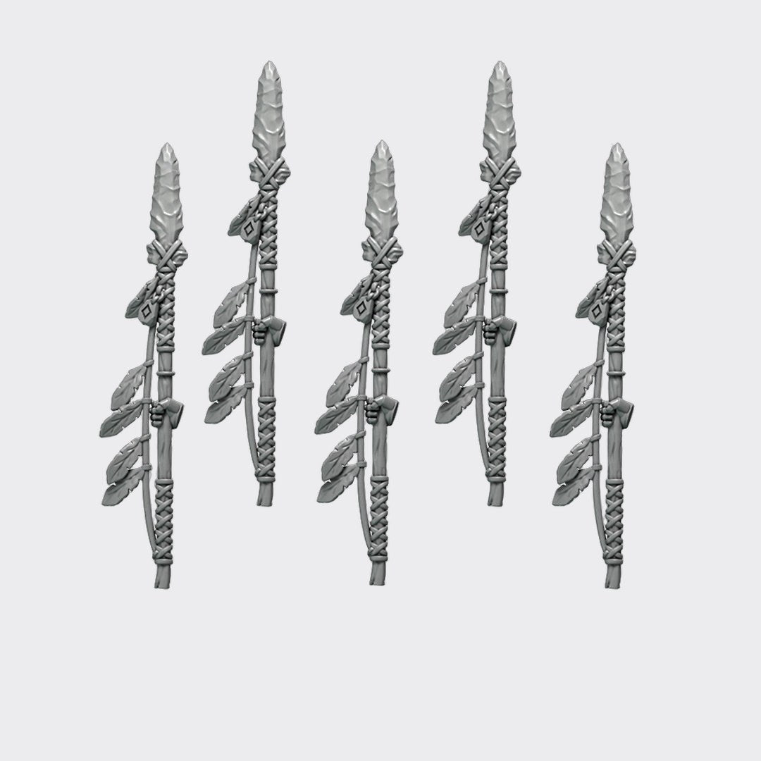 Lanzas Primal Hounds D — bits de conversión sci-fi grimdark de Greytide Studio, resina 32mm sin pintar