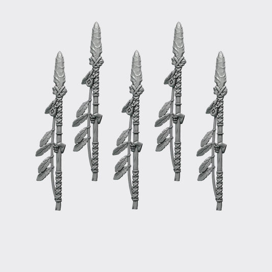 Lanzas Primal Hounds D — bits de conversión sci-fi grimdark de Greytide Studio, resina 32mm sin pintar