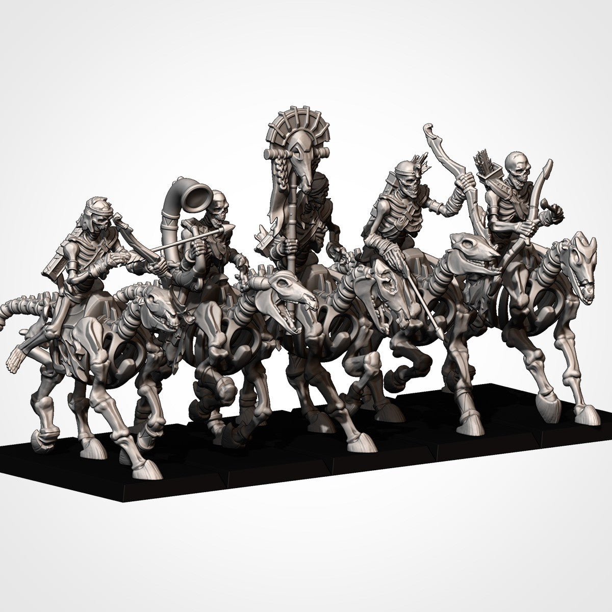 Miniatura Caballería Ligera Espectral Reyes Funerarios resina 32mm sin pintar - Drakholm