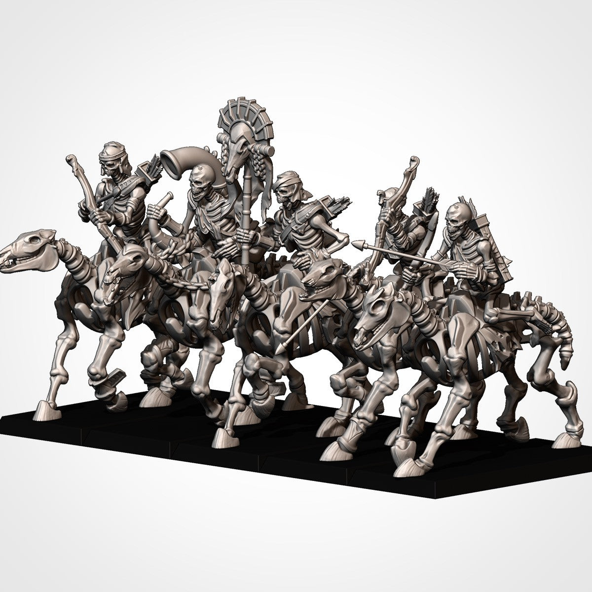 Miniatura Caballería Ligera Espectral Reyes Funerarios resina 32mm sin pintar - Drakholm