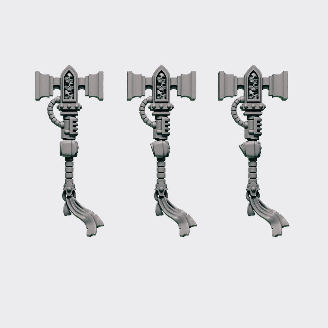 Martillos A — bits de conversión sci-fi grimdark de Greytide Studio, resina 32mm sin pintar