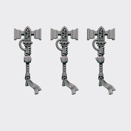 Martillos A — bits de conversión sci-fi grimdark de Greytide Studio, resina 32mm sin pintar