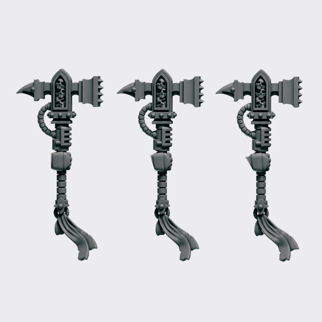 Martillos B — bits de conversión sci-fi grimdark de Greytide Studio, resina 32mm sin pintar