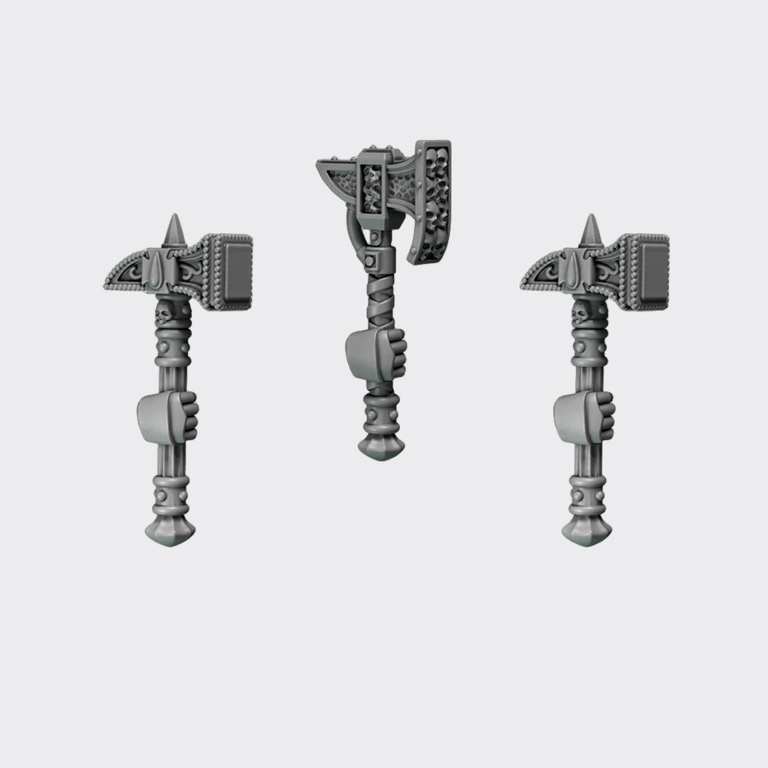 Martillos Crimson Lords C — bits de conversión sci-fi grimdark de Greytide Studio, resina 32mm sin pintar