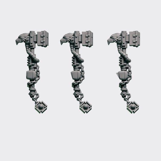 Martillos D — bits de conversión sci-fi grimdark de Greytide Studio, resina 32mm sin pintar