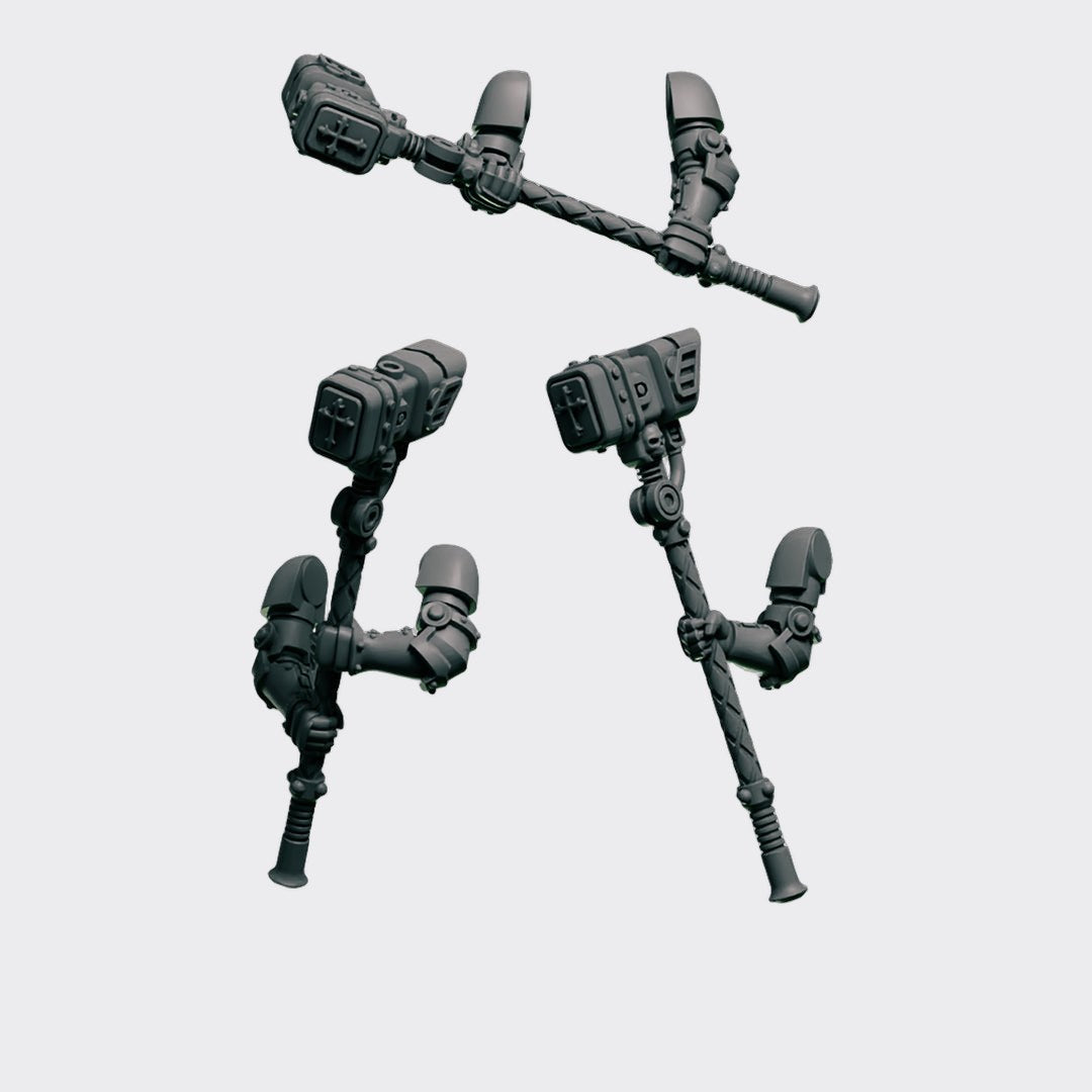 Martillos F — bits de conversión sci-fi grimdark de Greytide Studio, resina 32mm sin pintar