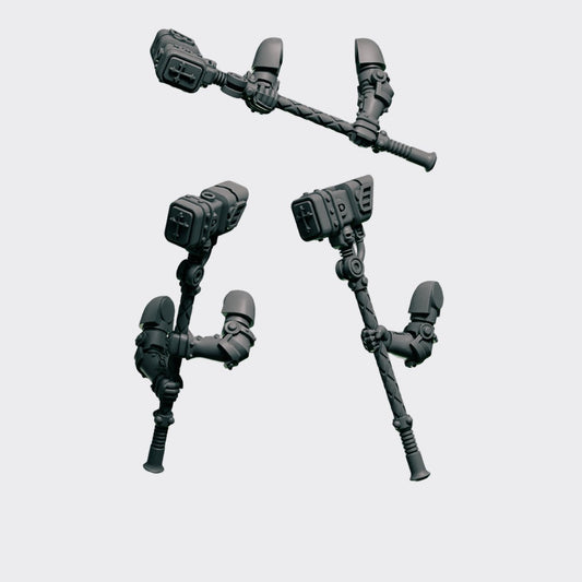 Martillos F — bits de conversión sci-fi grimdark de Greytide Studio, resina 32mm sin pintar