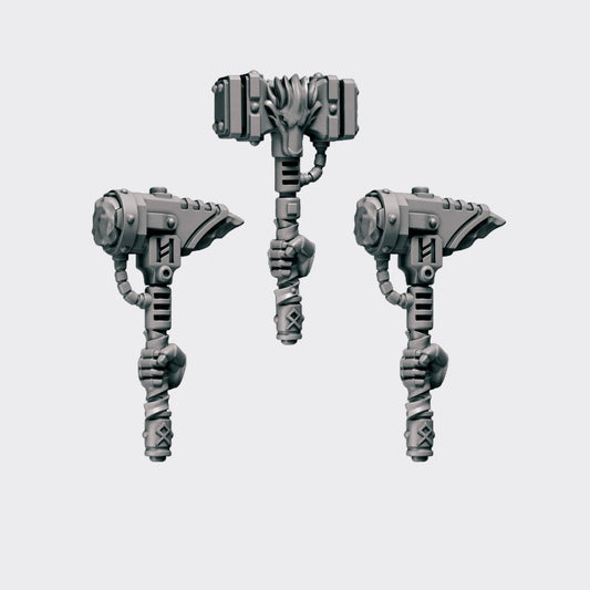 Martillos Primal Hounds A — bits de conversión sci-fi grimdark de Greytide Studio, resina 32mm sin pintar