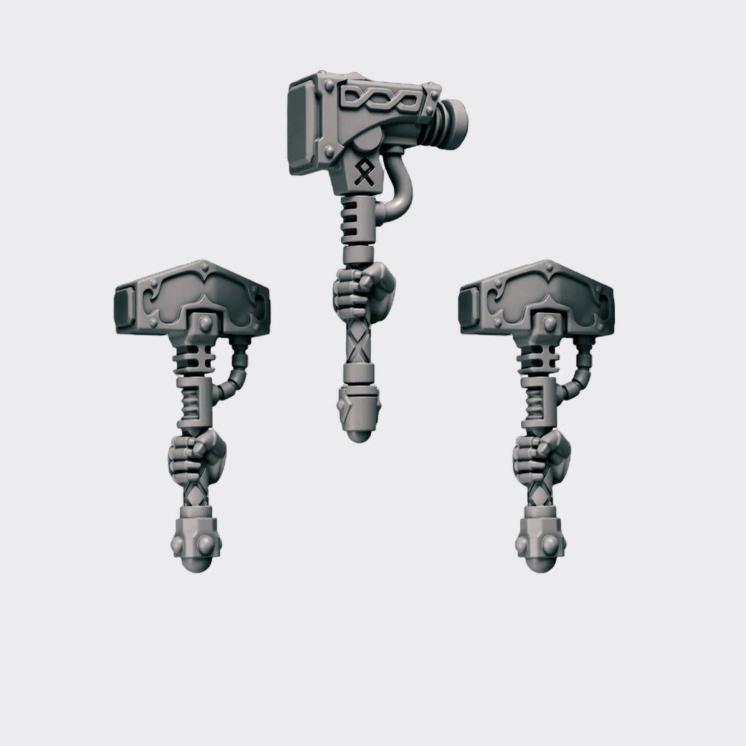 Martillos Primal Hounds B — bits de conversión sci-fi grimdark de Greytide Studio, resina 32mm sin pintar