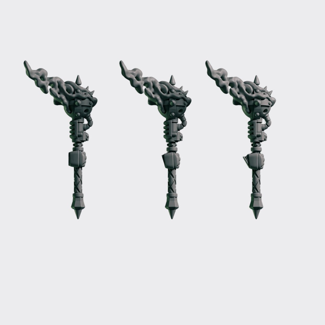 Mazos C — bits de conversión sci-fi grimdark de Greytide Studio, resina 32mm sin pintar
