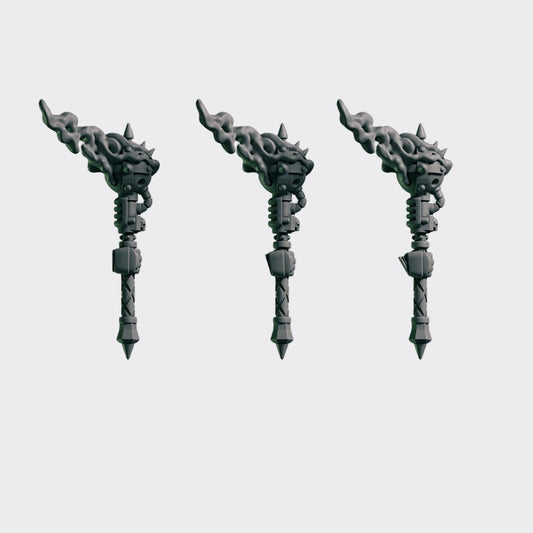 Mazos C — bits de conversión sci-fi grimdark de Greytide Studio, resina 32mm sin pintar