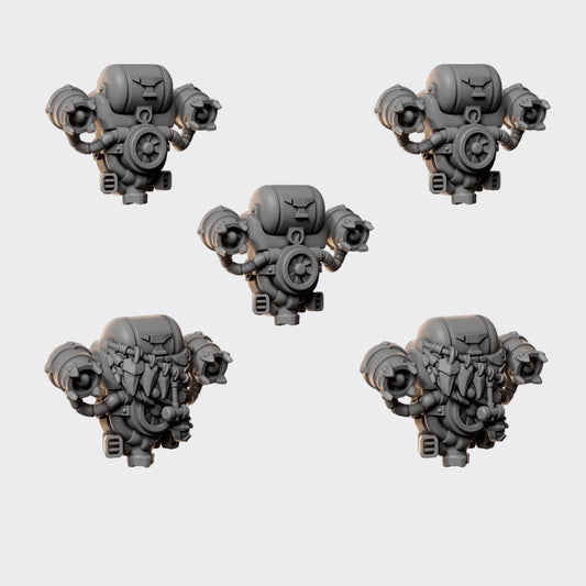 Mochilas Anvil Wardens B — bits de conversión sci-fi grimdark de Greytide Studio, resina 32mm sin pintar