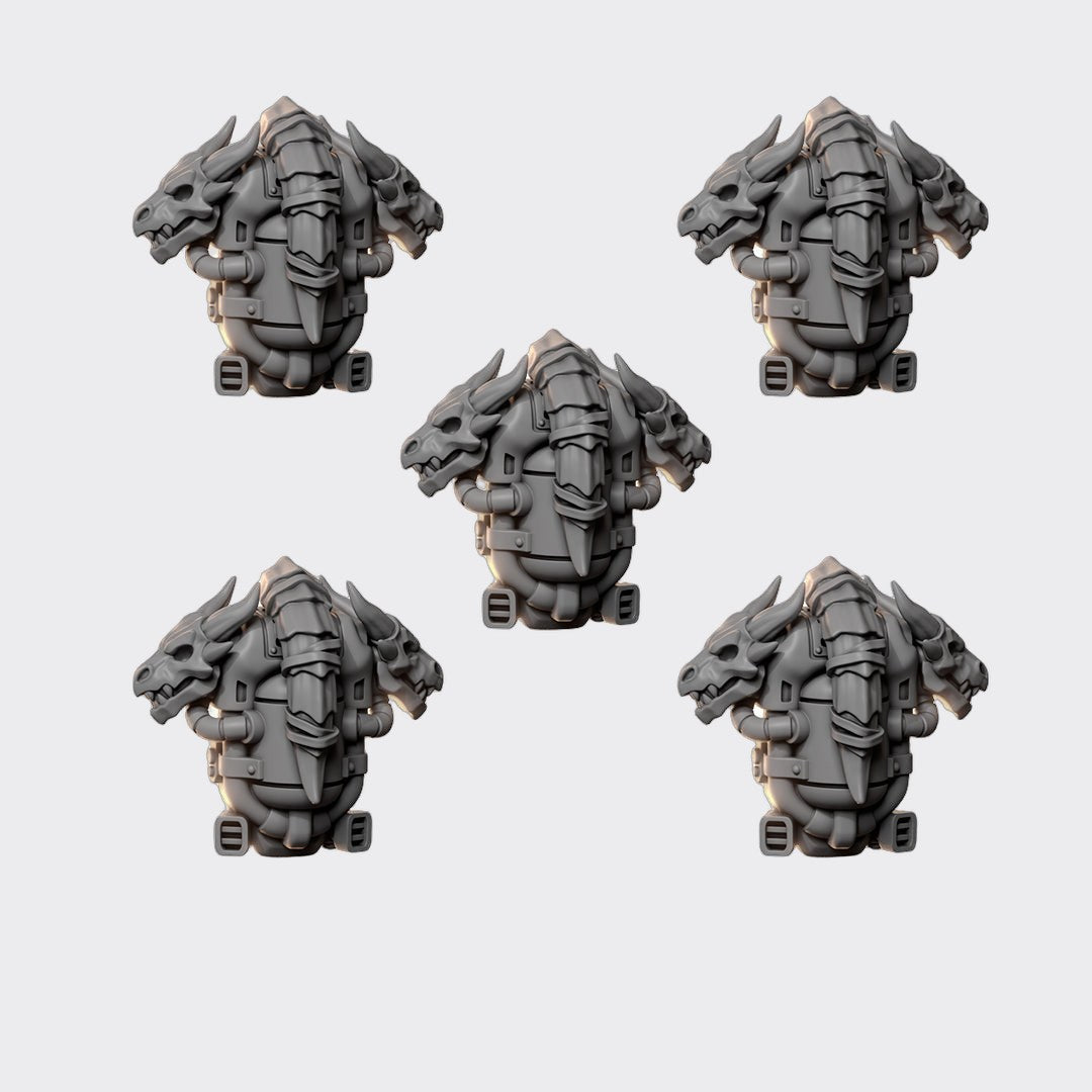 Mochilas Anvil Wardens C — bits de conversión sci-fi grimdark de Greytide Studio, resina 32mm sin pintar
