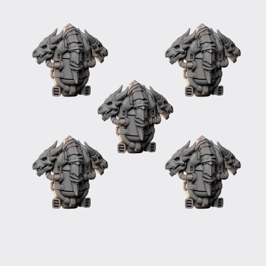 Mochilas Anvil Wardens C — bits de conversión sci-fi grimdark de Greytide Studio, resina 32mm sin pintar