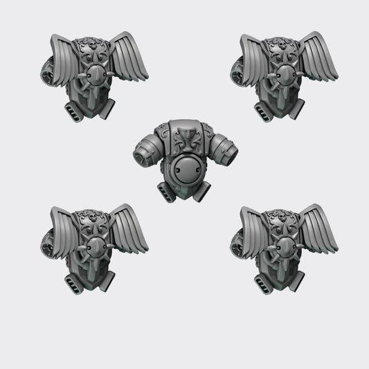 Mochilas Crimson Lords A — bits de conversión sci-fi grimdark de Greytide Studio, resina 32mm sin pintar