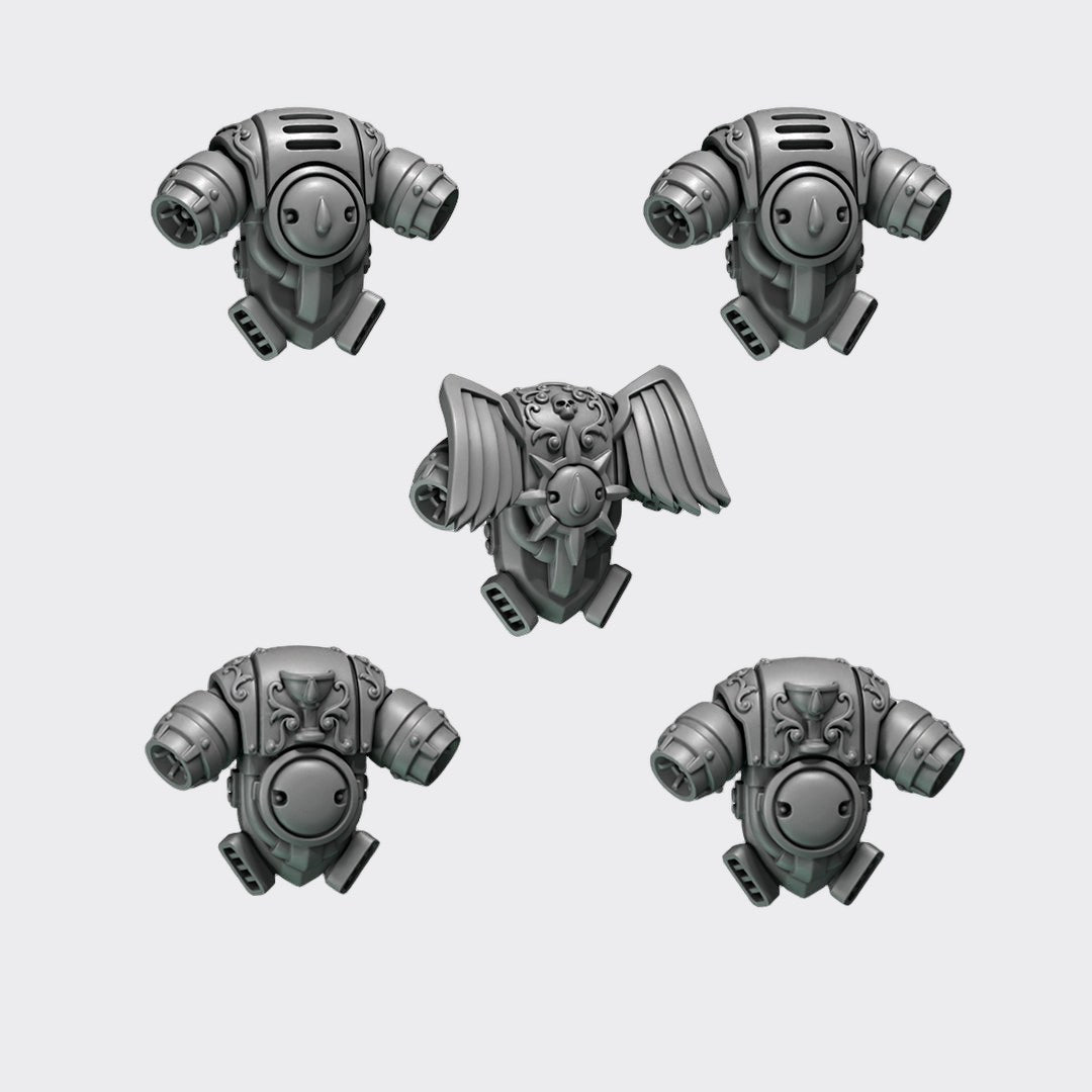 Mochilas Crimson Lords B — bits de conversión sci-fi grimdark de Greytide Studio, resina 32mm sin pintar