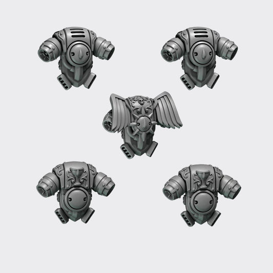 Mochilas Crimson Lords B — bits de conversión sci-fi grimdark de Greytide Studio, resina 32mm sin pintar