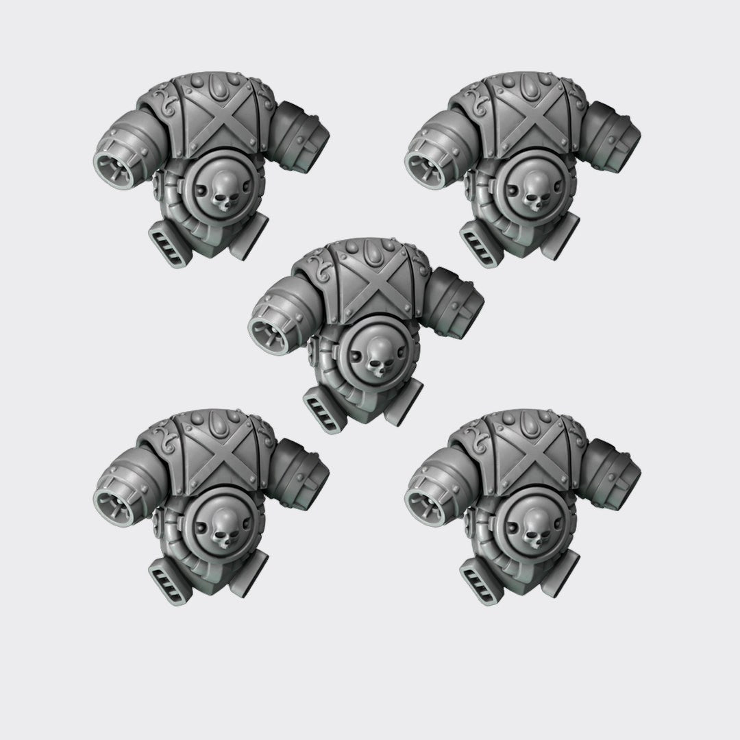Mochilas Crimson Lords C — bits de conversión sci-fi grimdark de Greytide Studio, resina 32mm sin pintar