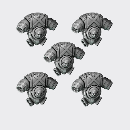 Mochilas Crimson Lords C — bits de conversión sci-fi grimdark de Greytide Studio, resina 32mm sin pintar