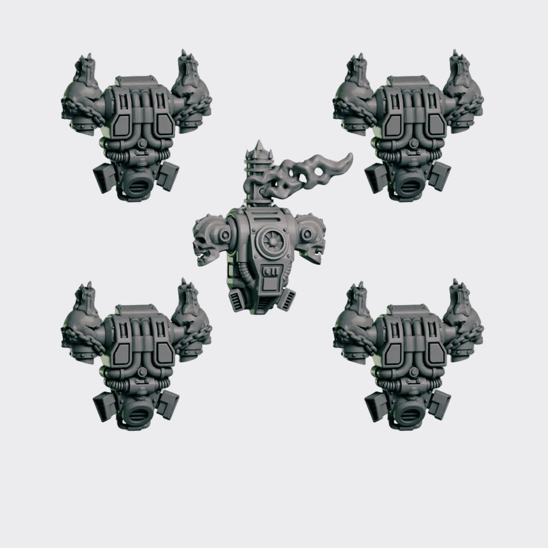 Mochilas Eternal Crusaders — bits de conversión sci-fi grimdark de Greytide Studio, resina 32mm sin pintar