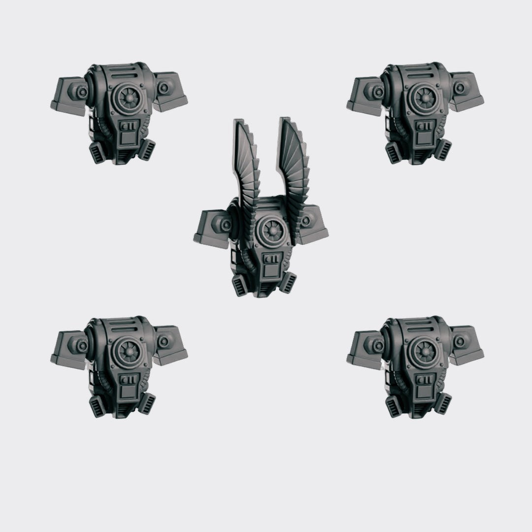 Mochilas Eternal Pilgrims A — bits de conversión sci-fi grimdark de Greytide Studio, resina 32mm sin pintar