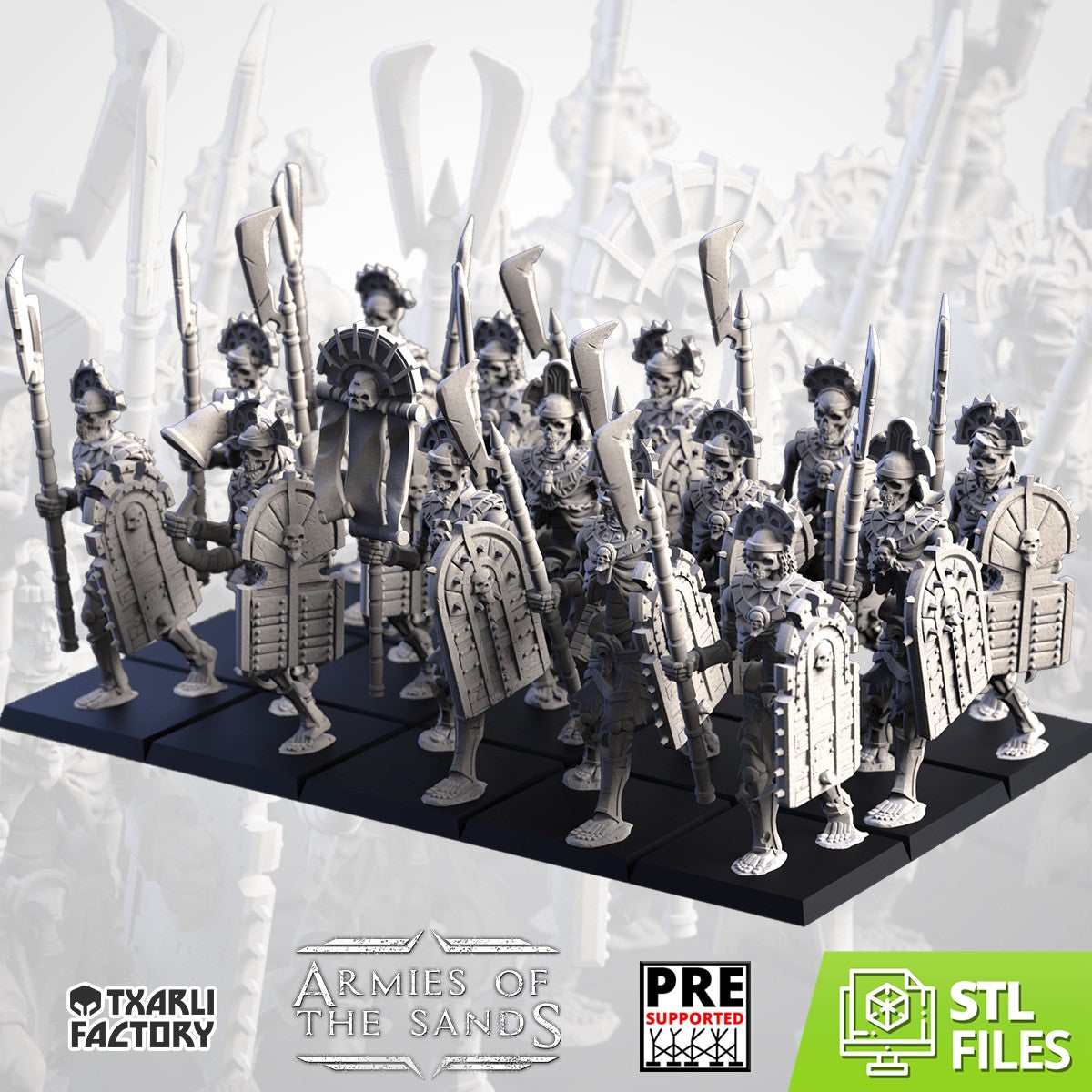 Miniatura Guardia de la Necrópolis Reyes Funerarios resina 32mm sin pintar - Drakholm