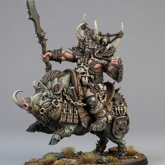 Kan sobre Jabalí de Guerra · Miniatura 32mm · Ogros del Norte · Drakholm