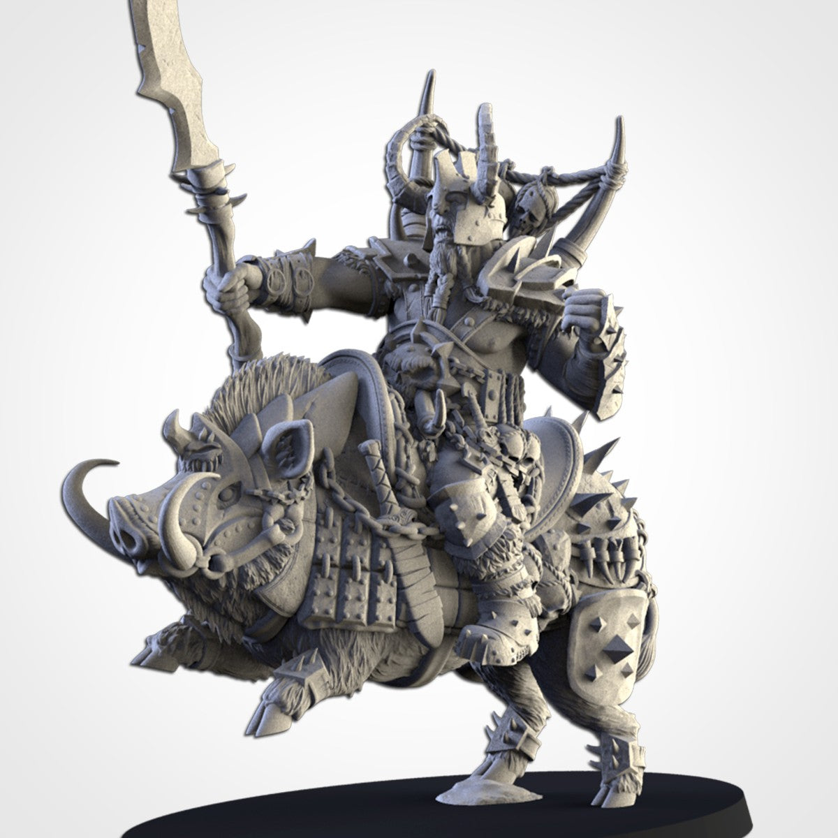 Kan sobre Jabalí de Guerra · Miniatura 32mm · Ogros del Norte · Drakholm