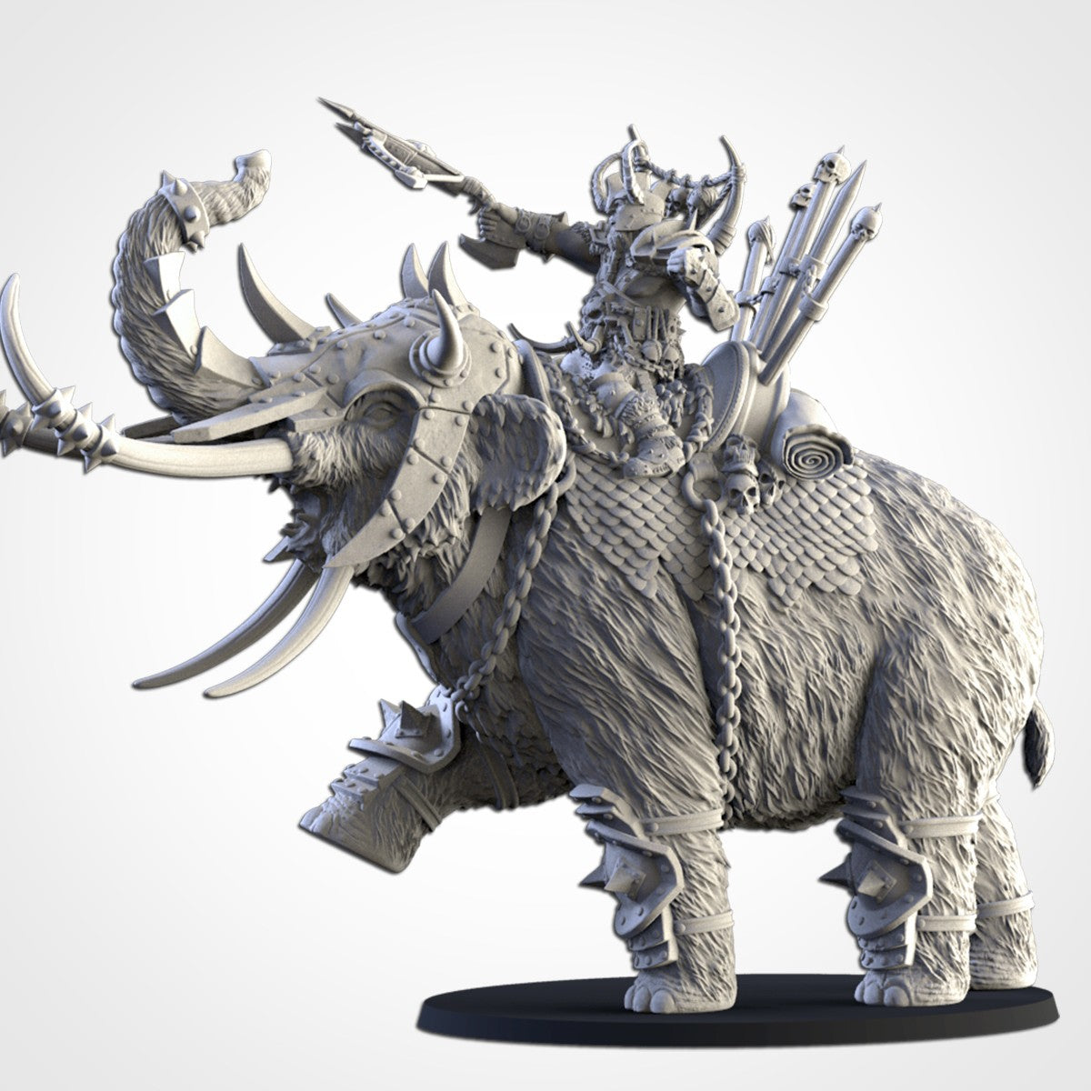 Kan sobre Mamut Acorazado · Miniatura 32mm · Ogros del Norte · Drakholm