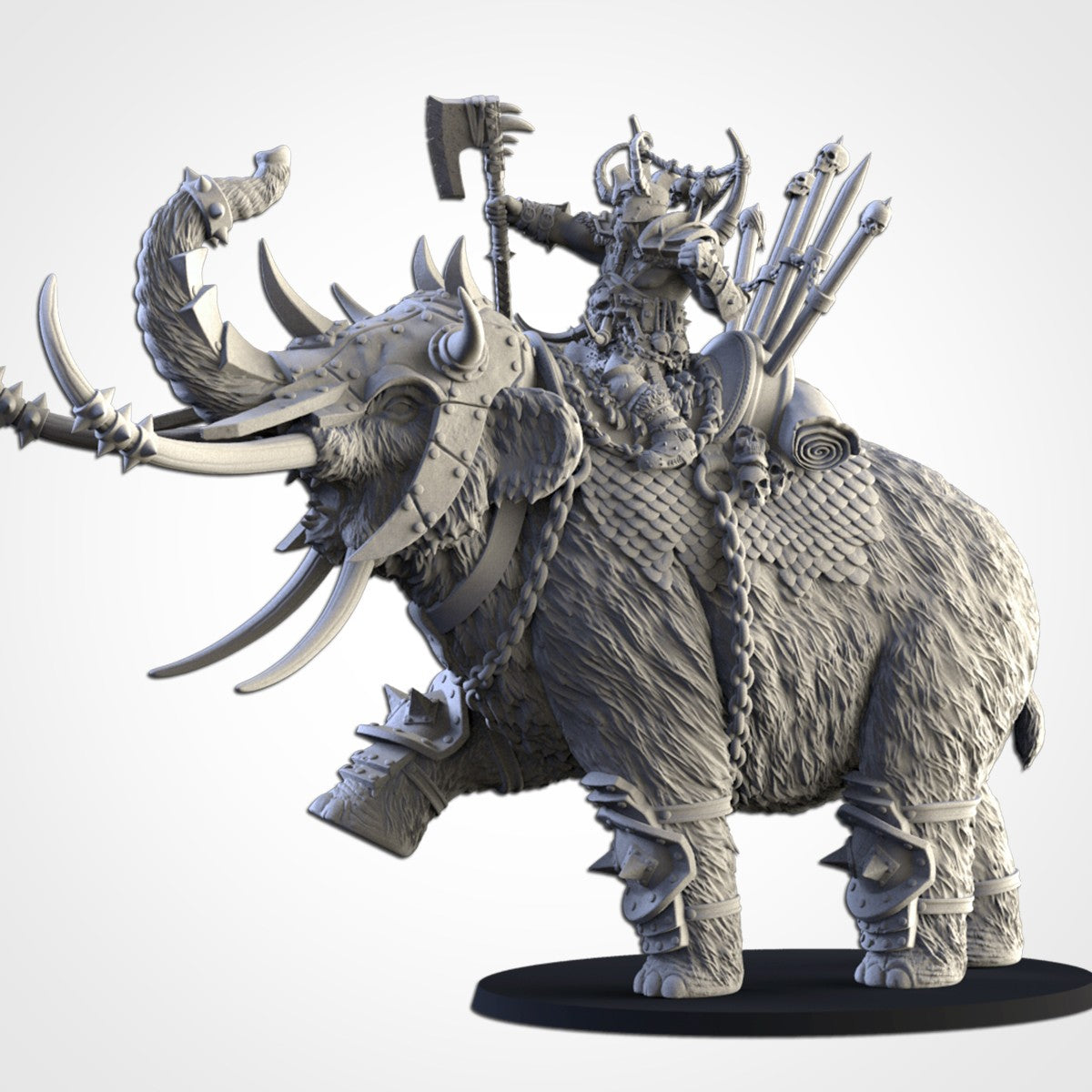 Kan sobre Mamut Acorazado · Miniatura 32mm · Ogros del Norte · Drakholm