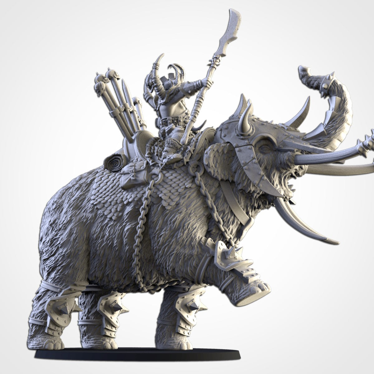 Kan sobre Mamut Acorazado · Miniatura 32mm · Ogros del Norte · Drakholm