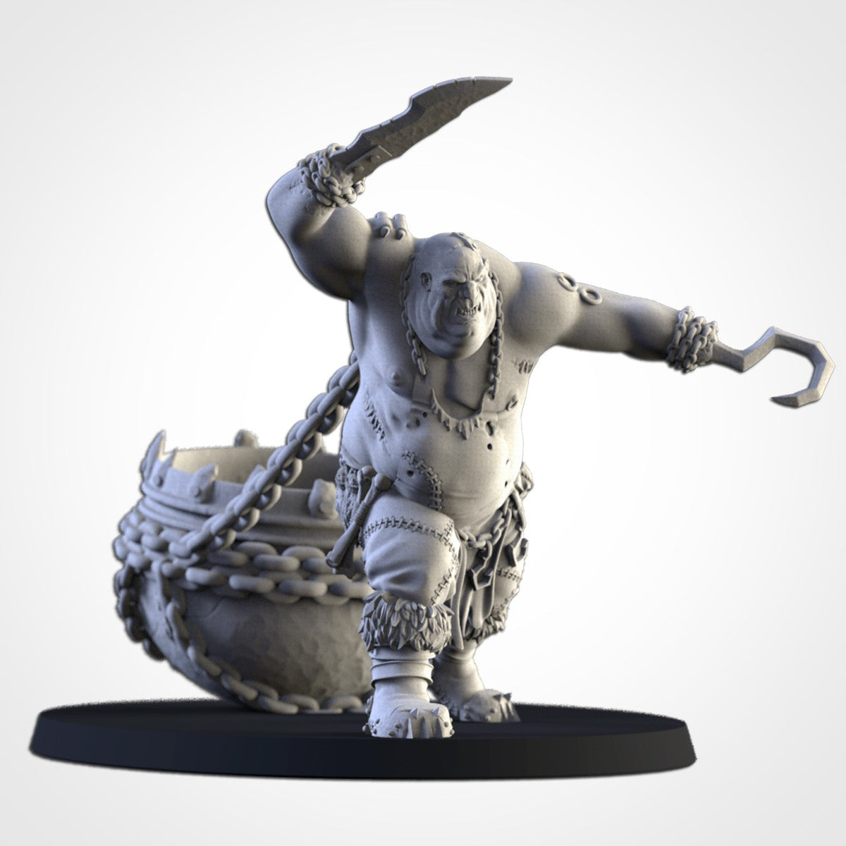 El Carnicero con el Caldero · Miniatura 32mm · Ogros del Norte · Drakholm