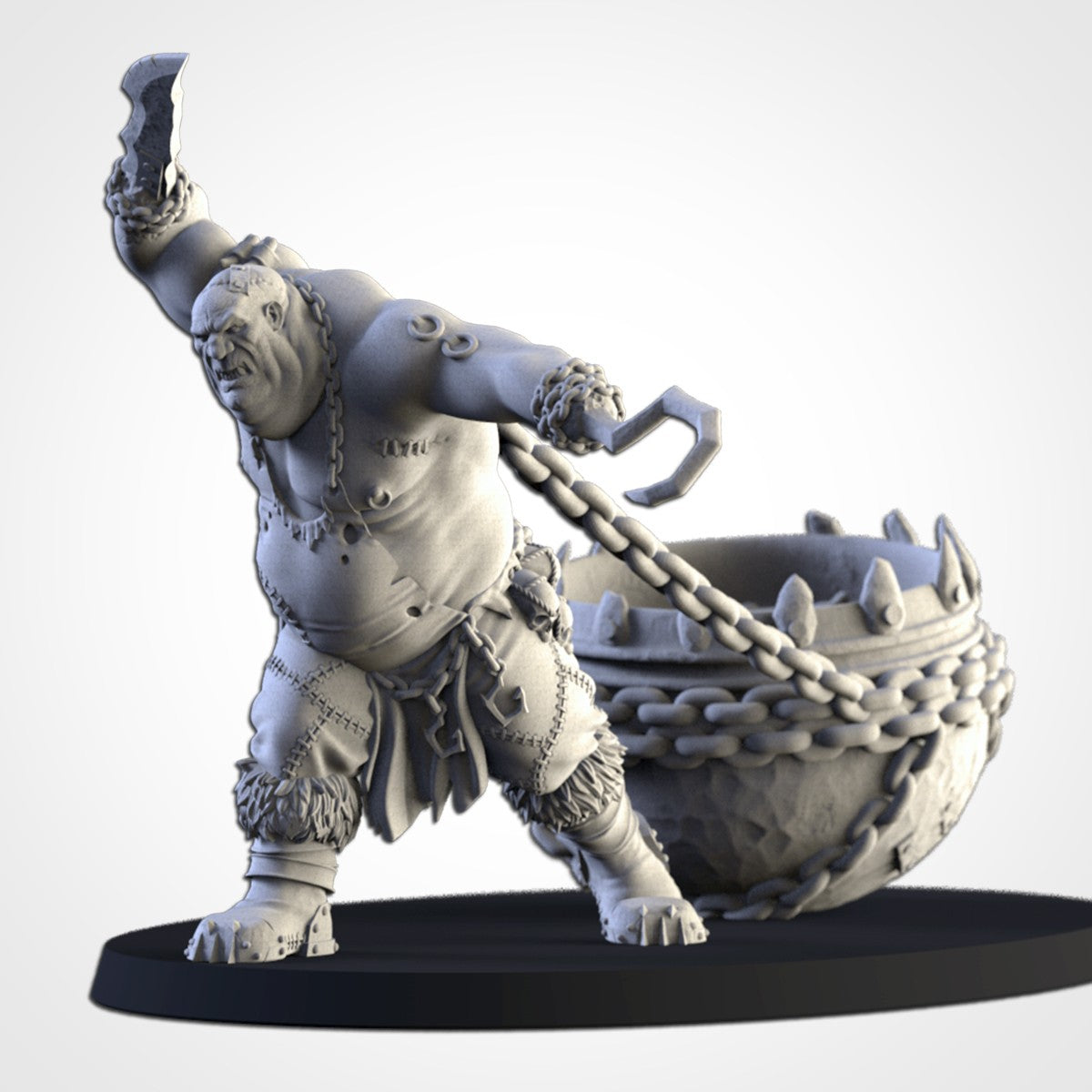 El Carnicero con el Caldero · Miniatura 32mm · Ogros del Norte · Drakholm