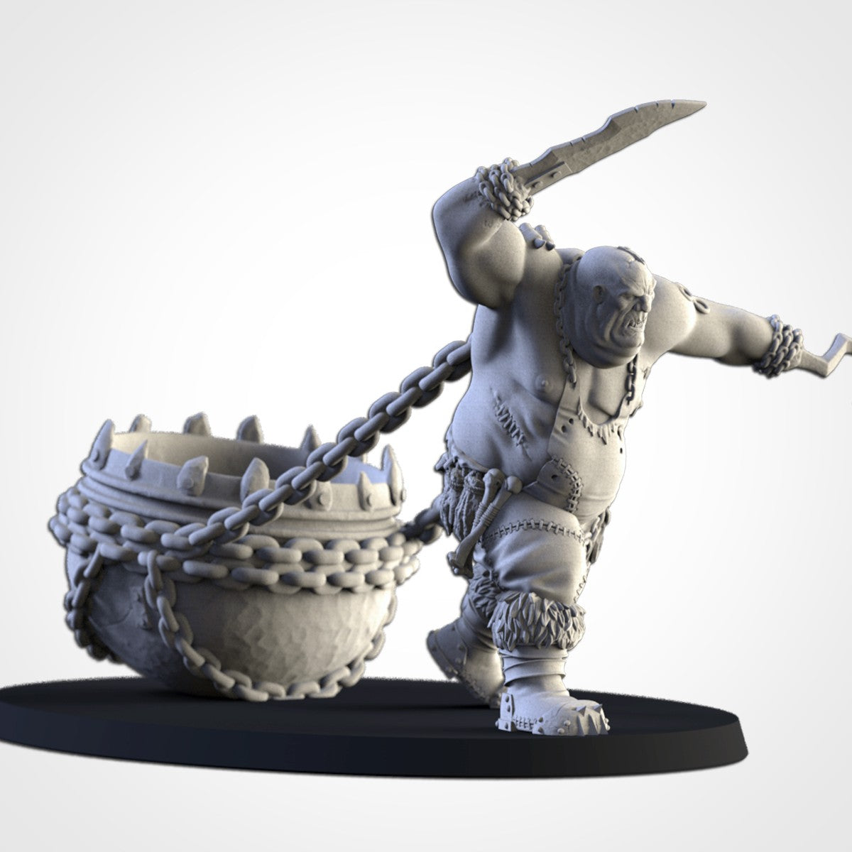 El Carnicero con el Caldero · Miniatura 32mm · Ogros del Norte · Drakholm