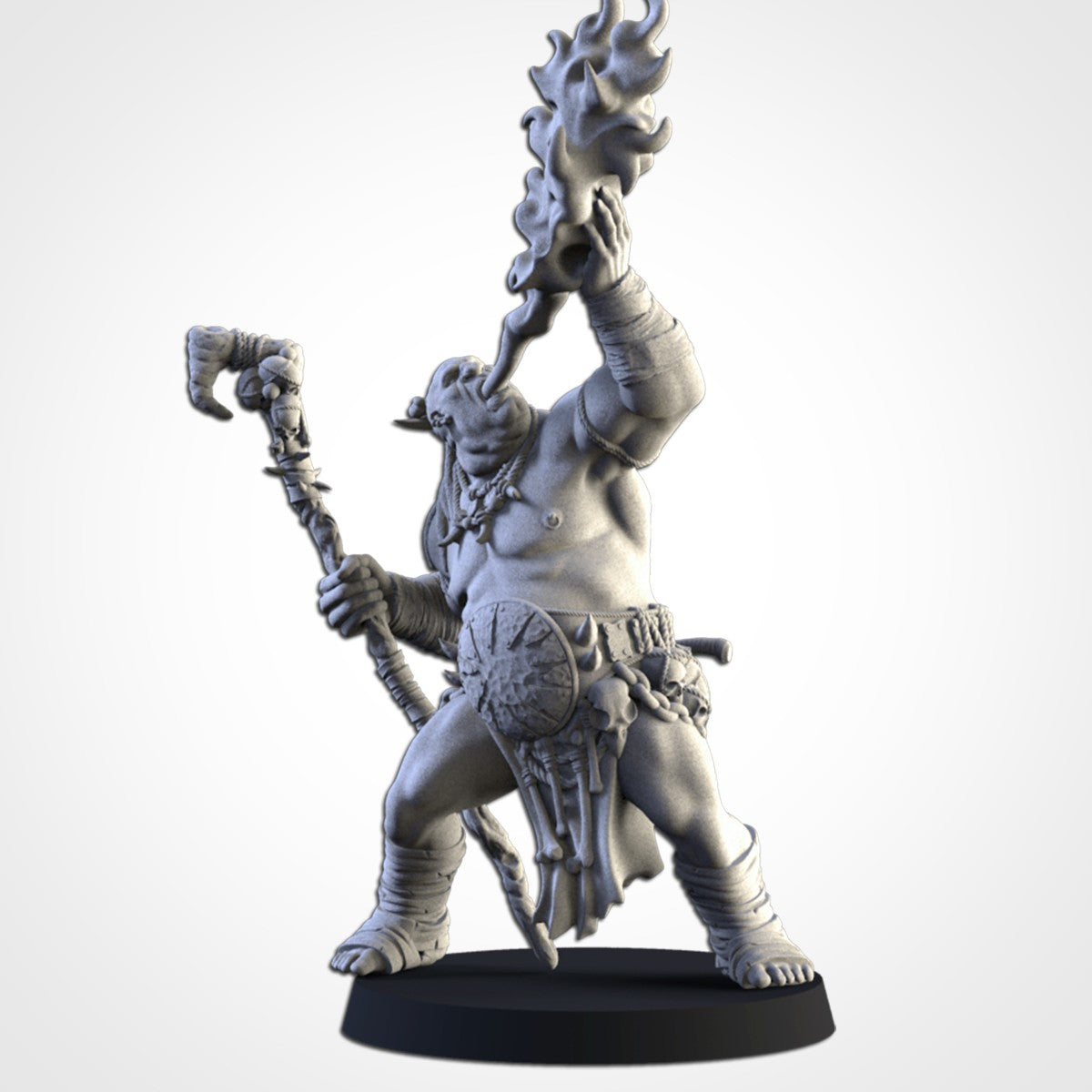 Chamán de los Glotones · Miniatura 32mm · Ogros del Norte · Drakholm