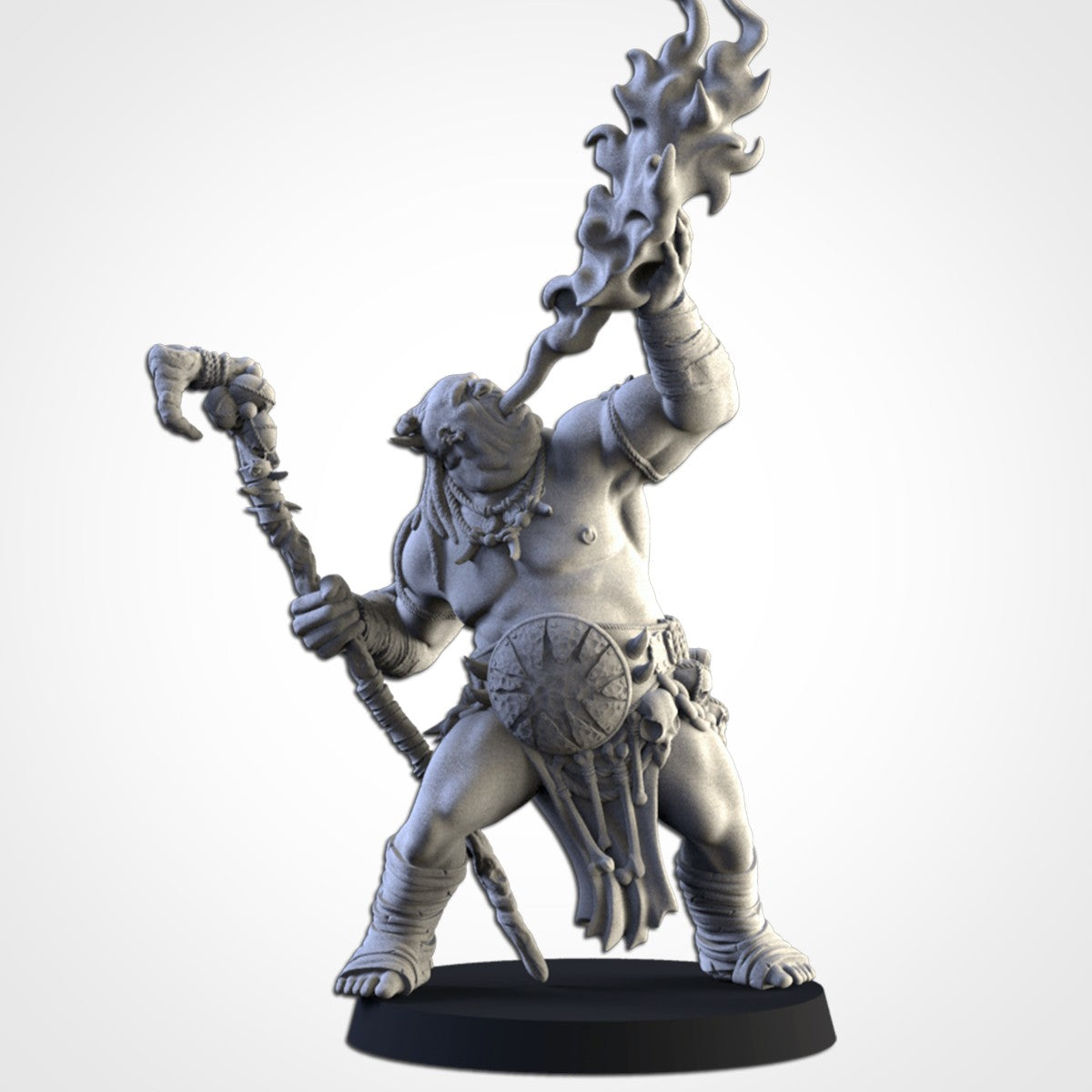 Chamán de los Glotones · Miniatura 32mm · Ogros del Norte · Drakholm