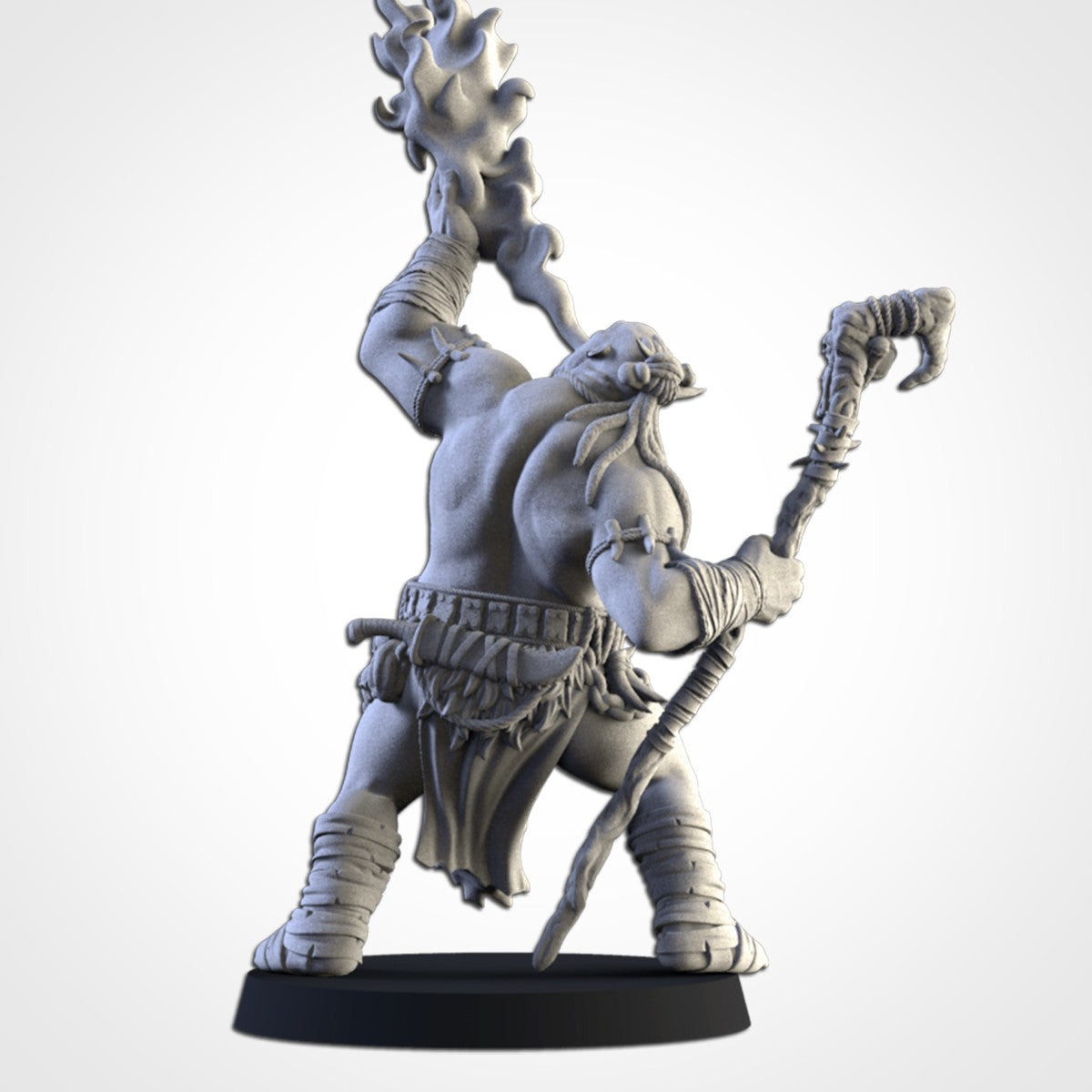 Chamán de los Glotones · Miniatura 32mm · Ogros del Norte · Drakholm