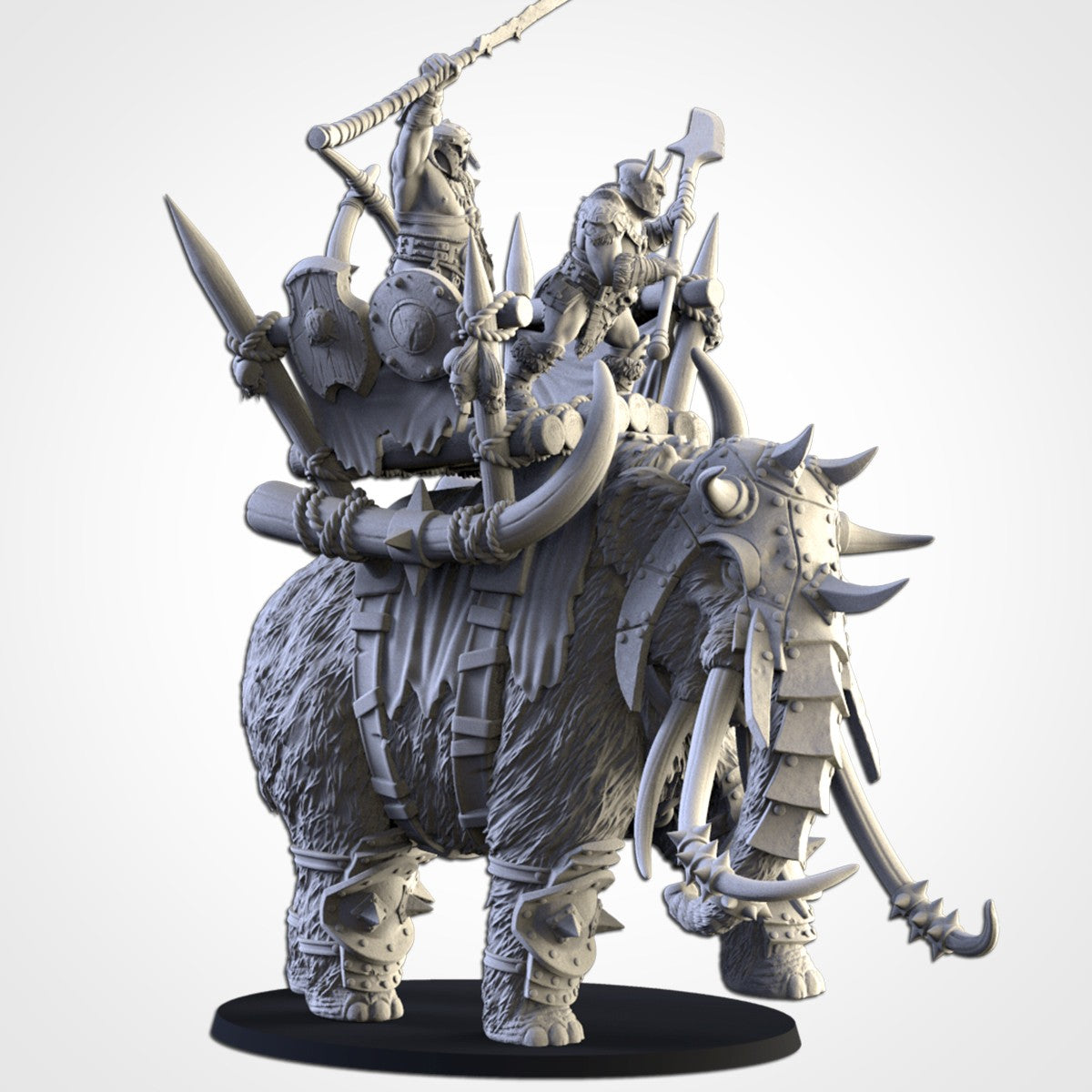 Ogros sobre Mamut de Batalla · Miniatura 32mm · Ogros del Norte · Drakholm