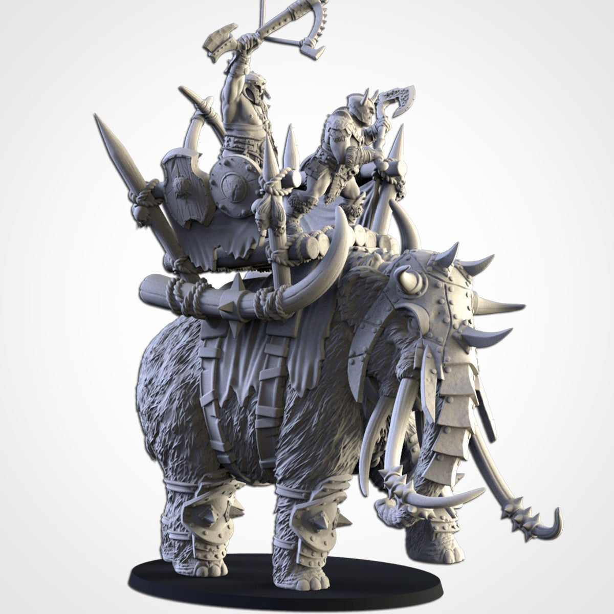 Ogros sobre Mamut de Batalla · Miniatura 32mm · Ogros del Norte · Drakholm