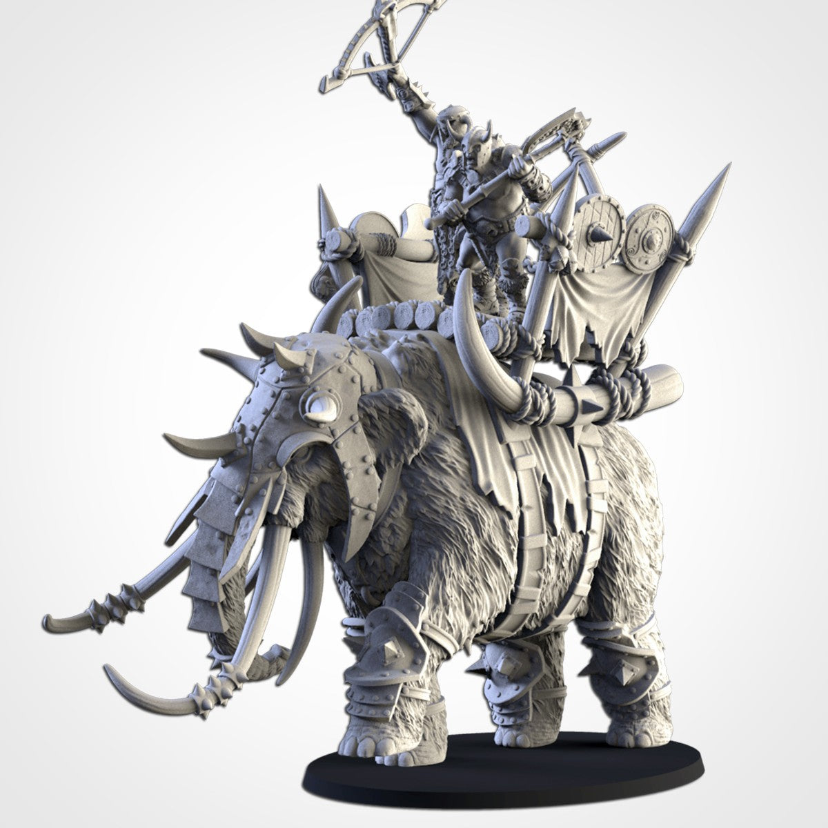 Ogros sobre Mamut de Batalla · Miniatura 32mm · Ogros del Norte · Drakholm